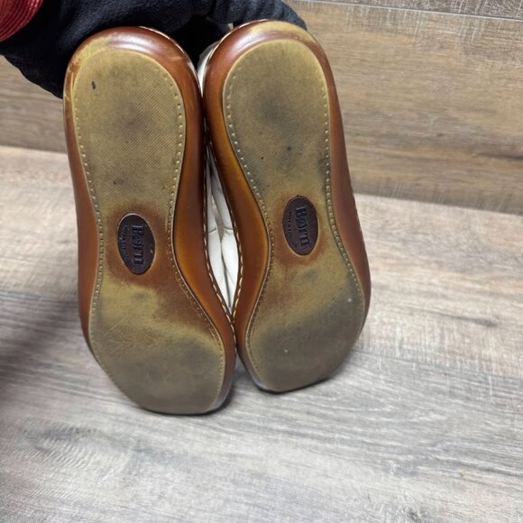 Born Cream Leather Square Toe Loafers Women's Size 7.5 - Picture 5 of 7